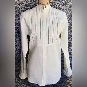 Ralph Lauren Vintage 100% Linen Blouse Green Label top